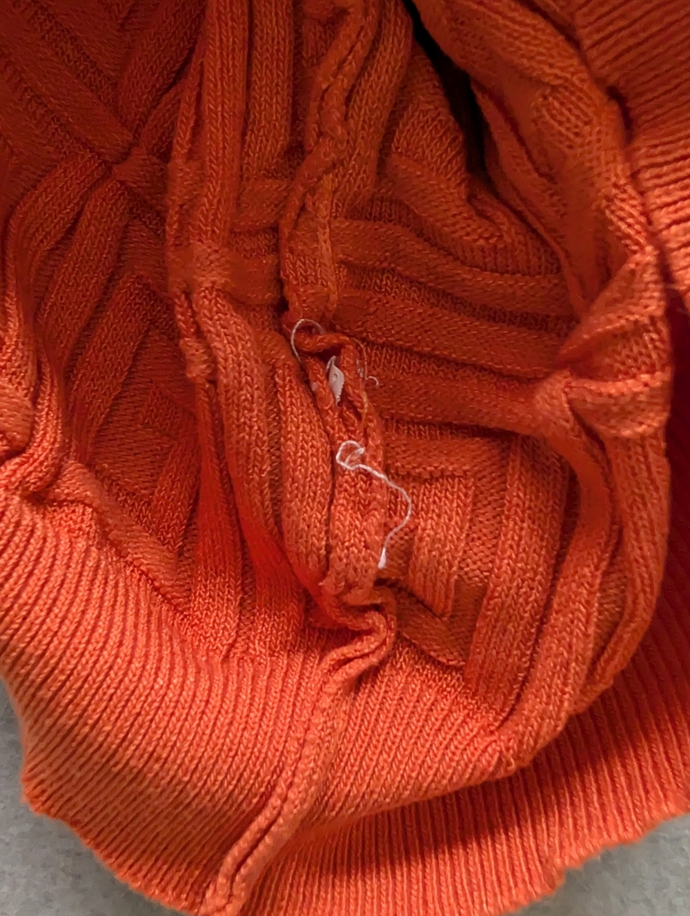 Orange Geometric Knit Sleeveless Sweater Crop Top Sz S Dopamine Kidcore Retro image 6